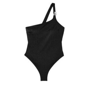 NEW Victoria’s Secret Black VS Shine One Shoulder One Piece Swimsuit 3839